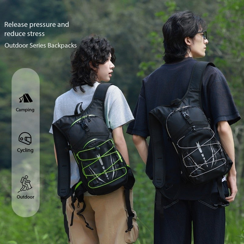 Lightweight Hydration Backpack, Breathable Mesh Cycling Backpack With Reflective Details For Trail Running, Mountain Biking, Outdoor Sports