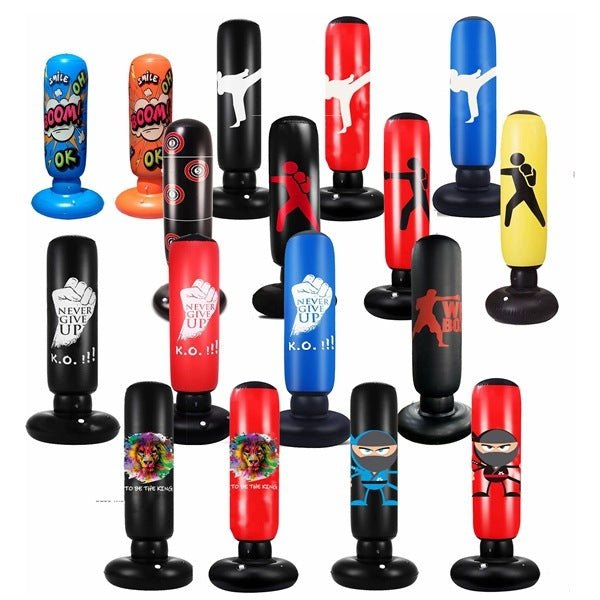 Leather Pattern Inflatable Boxing Column Tumbler Children's Vertical Fitness Vent Toys