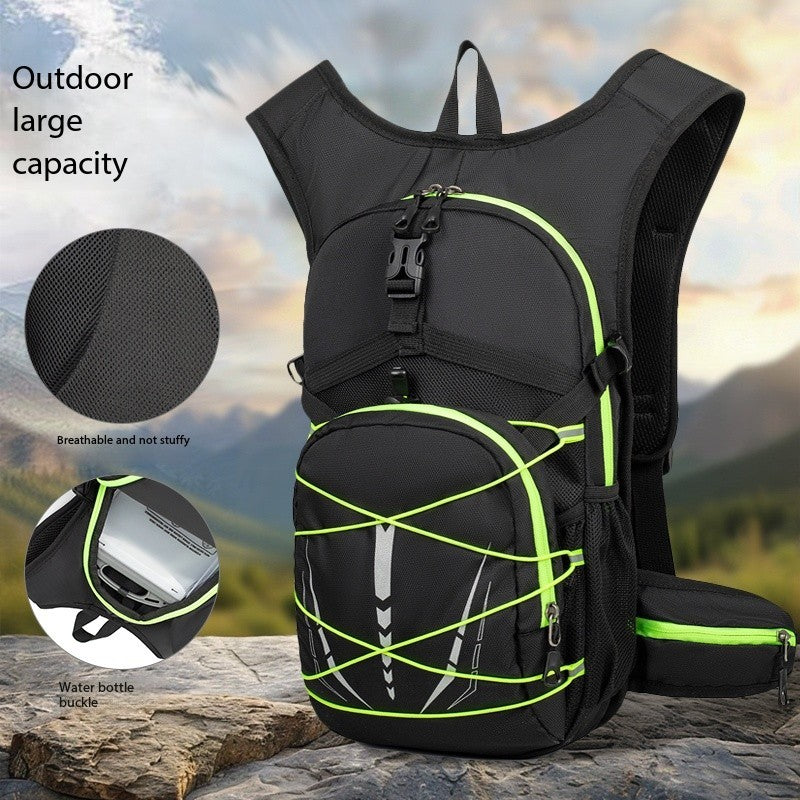 Lightweight Hydration Backpack, Breathable Mesh Cycling Backpack With Reflective Details For Trail Running, Mountain Biking, Outdoor Sports